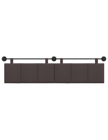 Testata appesa Rigato Marrone Scuro 210 x 55 x 5 cm Tessuto