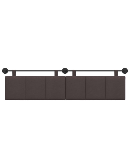 Testata appesa Rigato Marrone Scuro 210 x 55 x 5 cm Tessuto