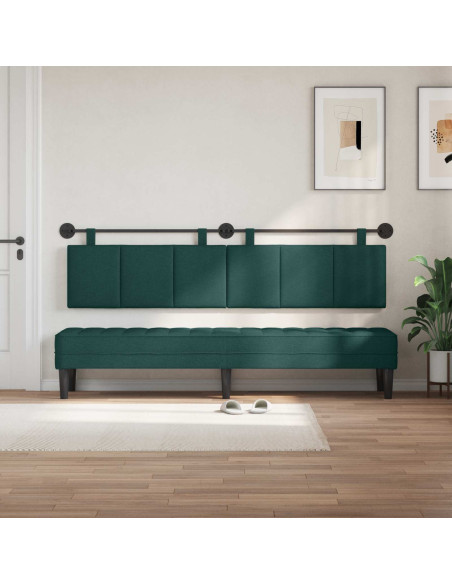Testata appesa Rigato Verde Scuro 210 x 55 x 5 cm Tessuto