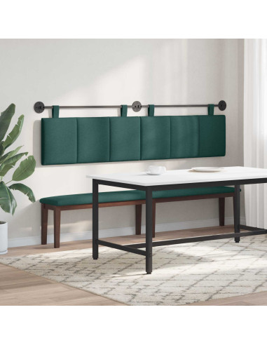 Testata appesa Rigato Verde Scuro 210 x 55 x 5 cm Tessuto