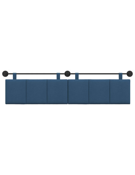 Testata appesa Montaggio a parete Blu 210 x 55 x 5 cm Tessuto