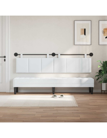 Testata appesa Rigato Bianco 210 x 55 x 5 cm Tessuto