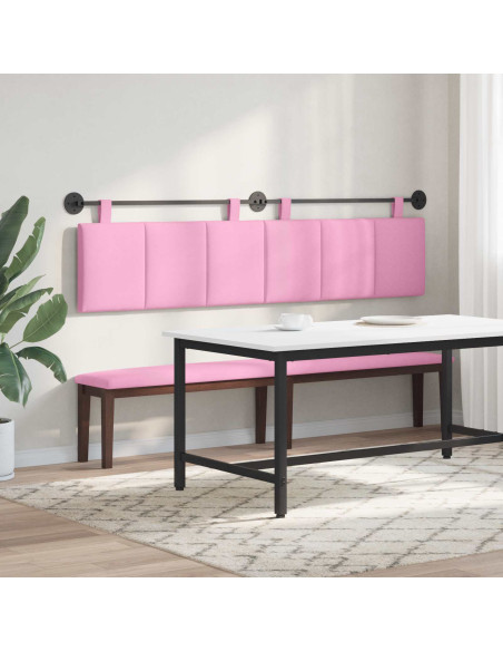 Testata appesa Montaggio a parete Rosa 210 x 55 x 5 cm Tessuto