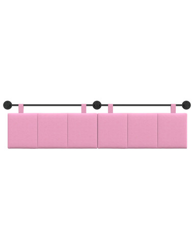 Testata appesa Montaggio a parete Rosa 210 x 55 x 5 cm Tessuto