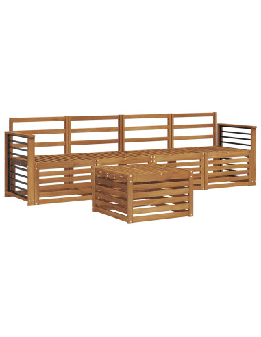 Set divani Naturale Legno di Acacia Massello