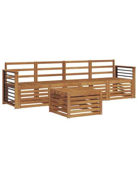Set divani Naturale Legno di Acacia Massello