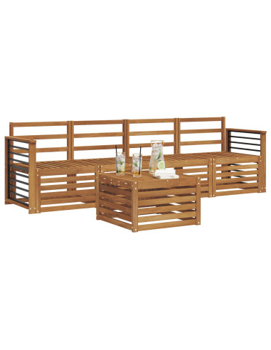 Set divani Naturale Legno di Acacia Massello
