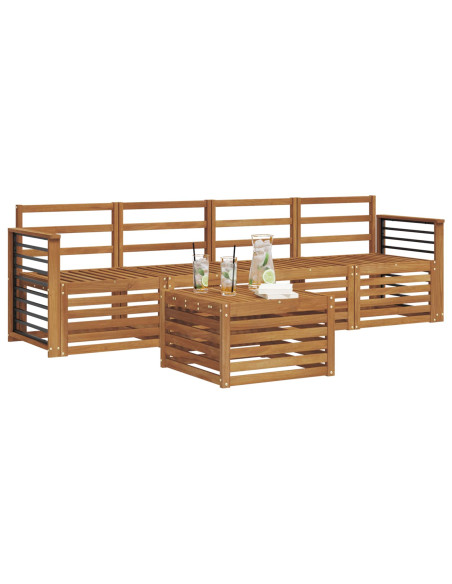 Set divani Naturale Legno di Acacia Massello