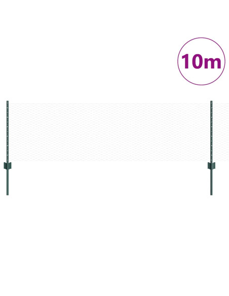 Recinzione con Posto Verde 0,6 x 10 m Acciaio e PVC