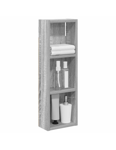 Armadio da bagno a muro Sonoma grigia 20 x 10 x 60,5 cm
