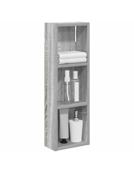 Armadio da bagno a muro Sonoma grigia 20 x 10 x 60,5 cm