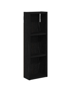 Armadio da bagno a muro Rovere Nero 20 x 10 x 60,5 cm 2