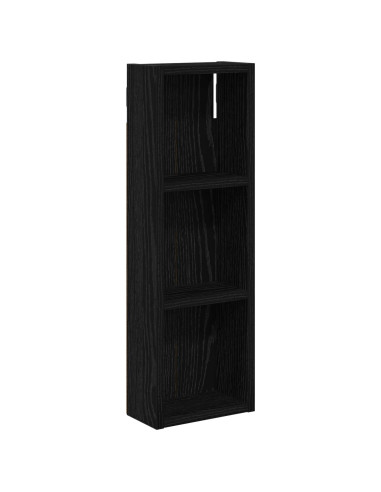 Armadio da bagno a muro Rovere Nero 20 x 10 x 60,5 cm