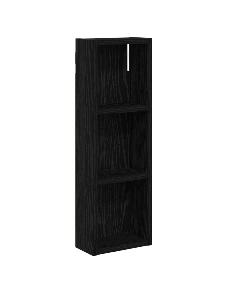 Armadio da bagno a muro Rovere Nero 20 x 10 x 60,5 cm