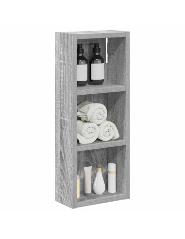 Armadio da bagno a muro Sonoma grigia 20 x 10 x 50 cm