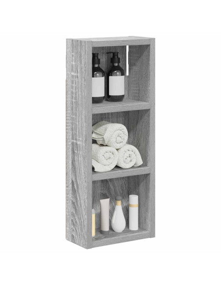 Armadio da bagno a muro Sonoma grigia 20 x 10 x 50 cm