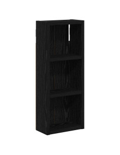 Armadio da bagno a muro Rovere Nero 20 x 10 x 50 cm 2