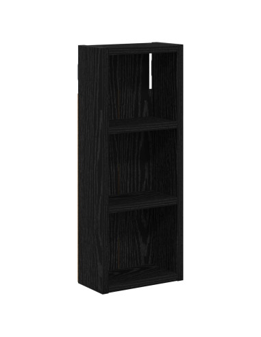 Armadio da bagno a muro Rovere Nero 20 x 10 x 50 cm