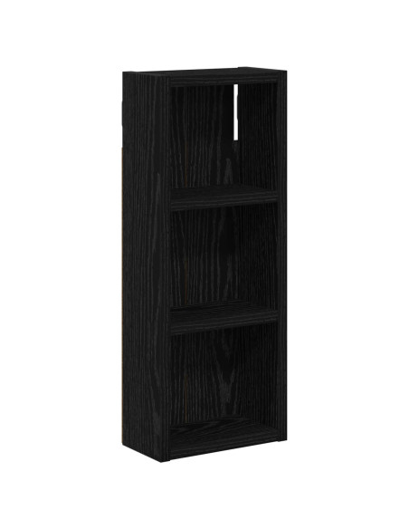 Armadio da bagno a muro Rovere Nero 20 x 10 x 50 cm