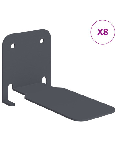Mensola sospesa 8 pcs Antracite 6 x 10,8 x 6,6 cm