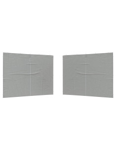 Parete per tenda da festa 2 pcs Grigio Chiaro 400 x 195 cm 2