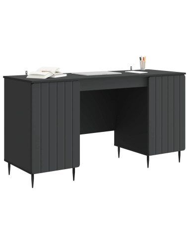 Scrivania Nero 142,5 x 50 x 75 cm Legno ingegnerizzato