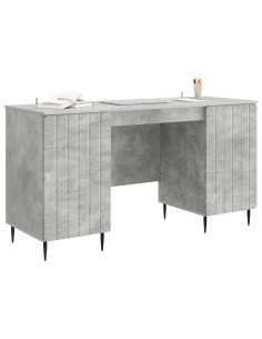 Scrivania con lo scaffale Grigio Cemento 142,5 x 50 x 75 cm 2