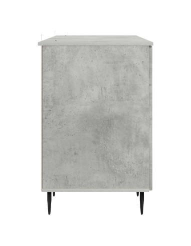 Scrivania con lo scaffale Grigio Cemento 142,5 x 50 x 75 cm