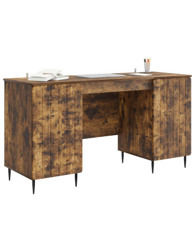 Scrivania Rovere Fumo 142,5 x 50 x 75 cm Legno ingegnerizzato