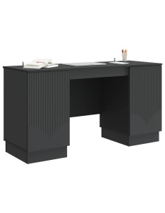 Scrivania Nero 142,5 x 50 x 75 cm Legno ingegnerizzato 2