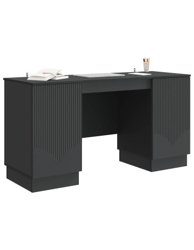 Scrivania Nero 142,5 x 50 x 75 cm Legno ingegnerizzato