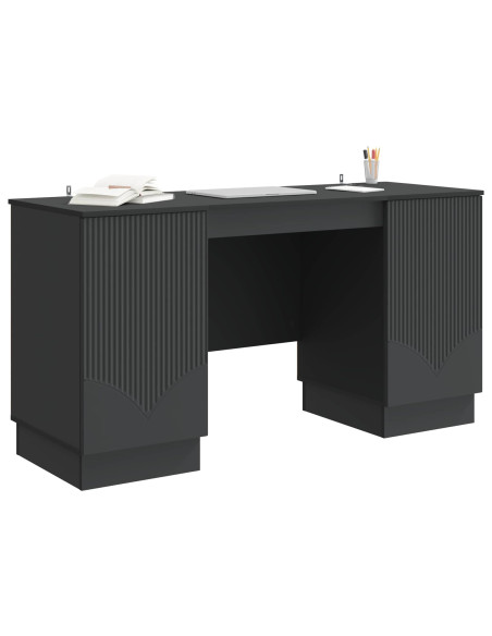 Scrivania Nero 142,5 x 50 x 75 cm Legno ingegnerizzato