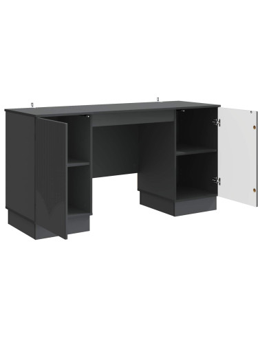 Scrivania Nero 142,5 x 50 x 75 cm Legno ingegnerizzato