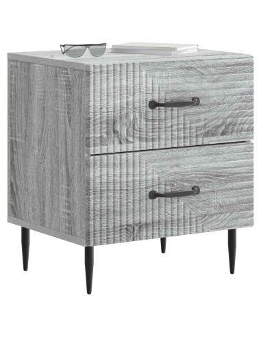 Armadio da Notte 2 pcs Grigio Sonoma 43 x 34,5 x 47,5 cm