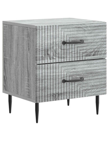 Armadio da Notte 2 pcs Grigio Sonoma 43 x 34,5 x 47,5 cm