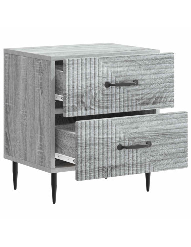 Armadio da Notte 2 pcs Grigio Sonoma 43 x 34,5 x 47,5 cm
