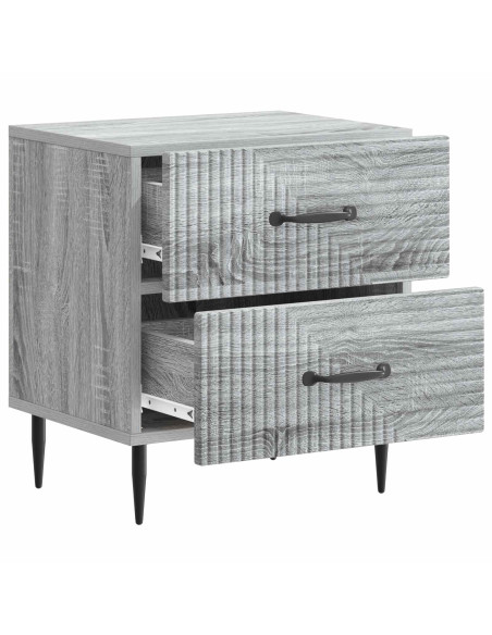 Armadio da Notte 2 pcs Grigio Sonoma 43 x 34,5 x 47,5 cm