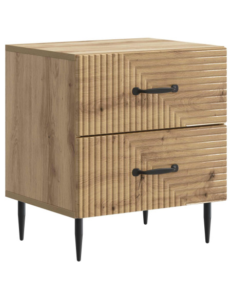 Armadio da Notte 2 pcs Rovere Artigianale 43 x 34,5 x 47,5 cm