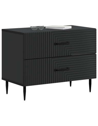Armadio da Notte Nero 62 x 34,5 x 47,5 cm Legno ingegnerizzato
