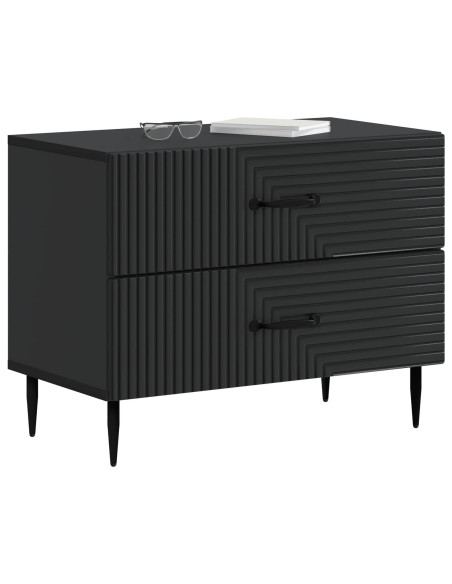 Armadio da Notte Nero 62 x 34,5 x 47,5 cm Legno ingegnerizzato