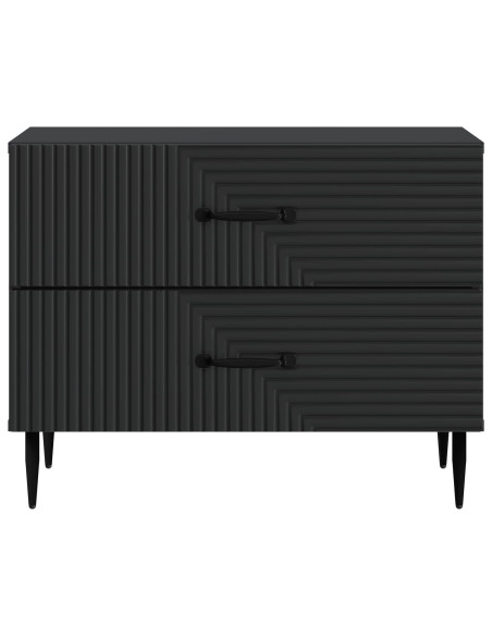 Armadio da Notte Nero 62 x 34,5 x 47,5 cm Legno ingegnerizzato