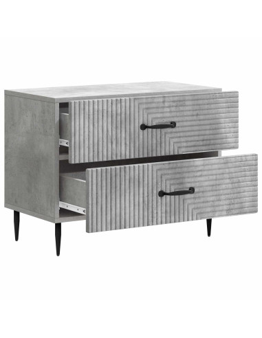 Armadio da Notte Grigio Cemento 62 x 34,5 x 47,5 cm