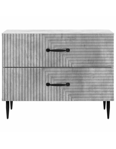 Armadio da Notte Grigio Cemento 62 x 34,5 x 47,5 cm