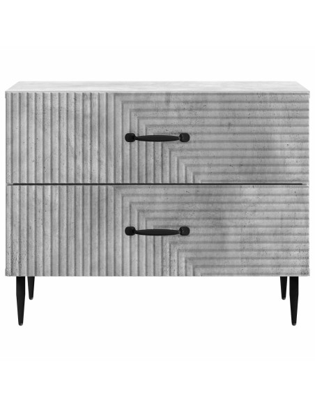 Armadio da Notte Grigio Cemento 62 x 34,5 x 47,5 cm