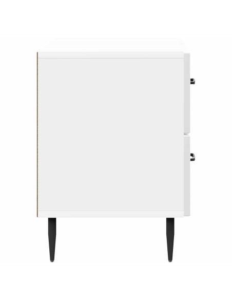 Armadio da Notte con cassetto Bianco Lucido 62 x 34,5 x 47,5 cm
