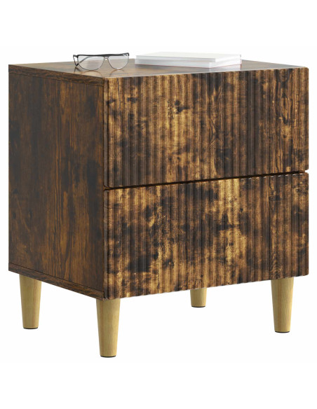 Armadio da Notte con cassetto Rovere Fumo 62 x 34,5 x 47,5 cm