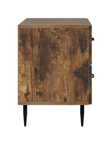 Armadio da Notte con cassetto Rovere Fumo 62 x 34,5 x 47,5 cm