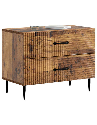 Armadio da Notte con cassetto Legno antico 62 x 34,5 x 47,5 cm