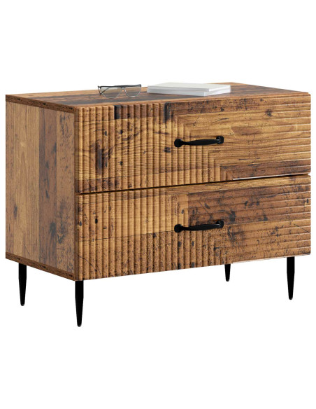 Armadio da Notte con cassetto Legno antico 62 x 34,5 x 47,5 cm