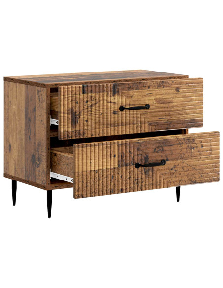 Armadio da Notte con cassetto Legno antico 62 x 34,5 x 47,5 cm